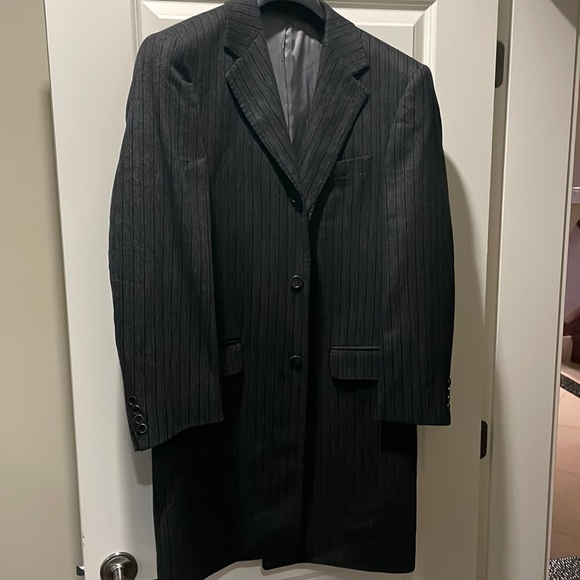 Mens long wool/cashmere blend coat blazer - Picture 1 of 9